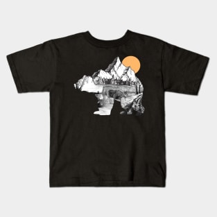 'Exploring Bear Sunset' Beautiful Bear Gift Kids T-Shirt